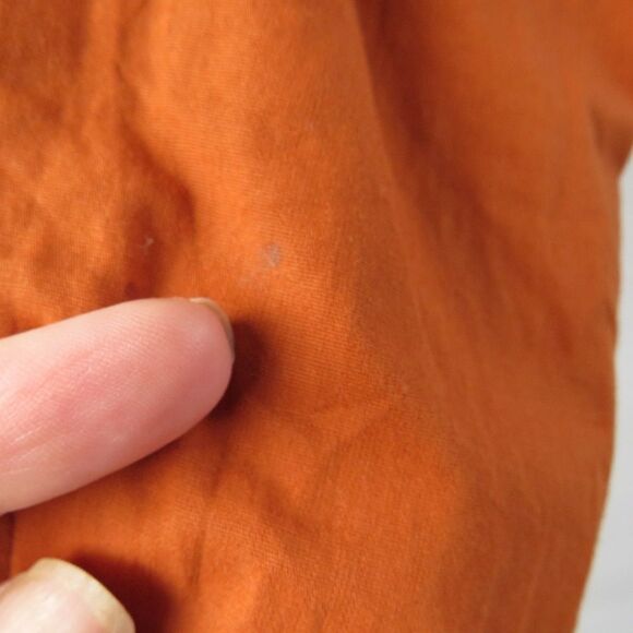 WeWoreWhat Womens Small Bisou Burnt Orange Puff Sleeve Tie Front Crop Blouse - Picture 6 of 16